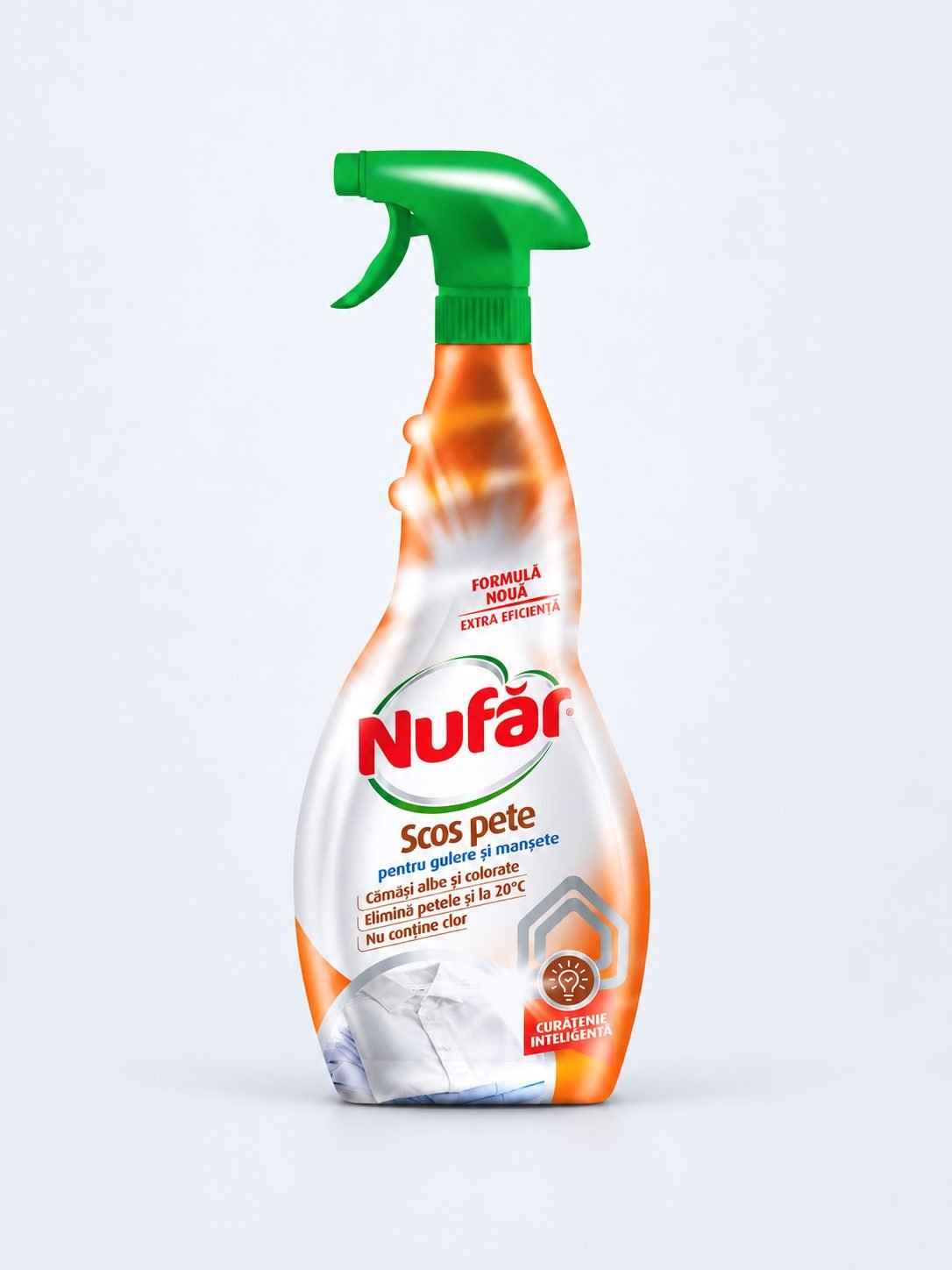 Nufăr – Soluție pentru Îndepărtarea Petelor de pe Gulere și Manșete - flacon 500 ml