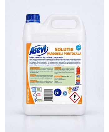 Asevi Profesional Pardoseli Portocala 5L – Detergent Concentrat cu Parfum Intens de Portocală
