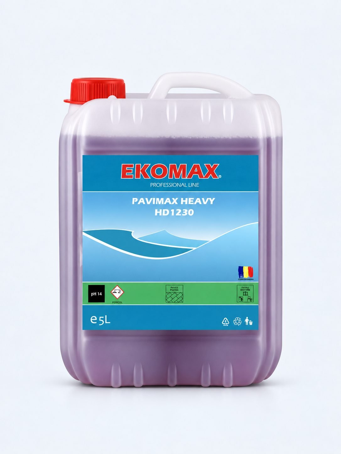 Pavimax Heavy 5L – Detergent Profesional pt Curățenie Industrială Grea, Îndepărtează grăsimi, uleiuri și murdărie persistentă