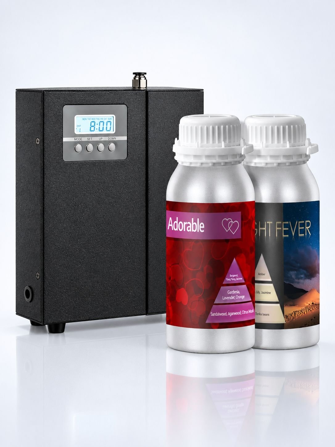 Pachet Difuzor Profesional de Uleiuri Esentiale ArliScent  + Adorable 500ml + Night Fever 500ml