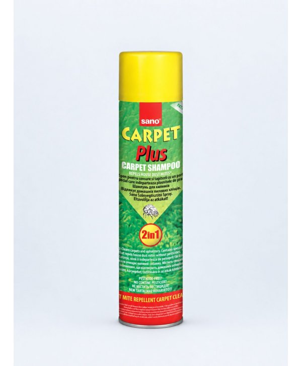 Sano Carpet Plus 2in1 – Detergent Spray pentru Covoare, cu Efect Antistatic și Parfum de Lămâie