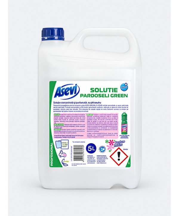 Asevi Profesional Pardoseli Green 5L – Detergent Concentrat cu Parfum Proaspăt Verde Asevi Profesional Pardoseli Green 5L – Detergent Concentrat cu Parfum Proaspăt Verde