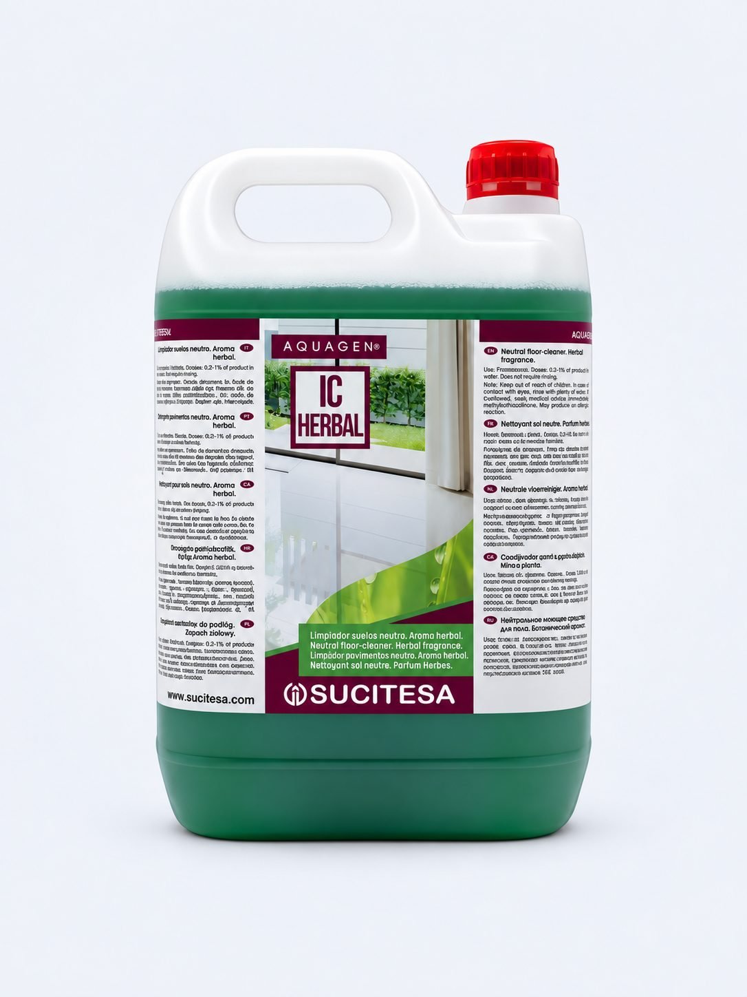 Aquagen IC Herbal – Detergent Profesional pentru Pardoseli, cu Bio-Alcool și Parfum Intens de Plante Aromatice