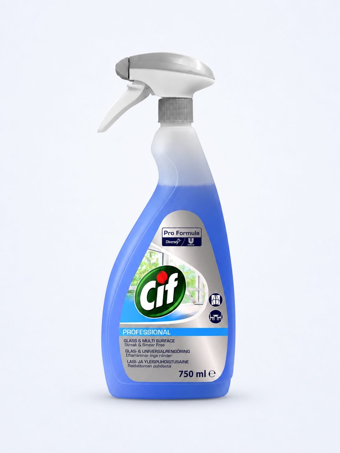 Cif Professional 750 ml – Detergent pentru Geamuri și Suprafețe Dure, cu Tehnologie ONT