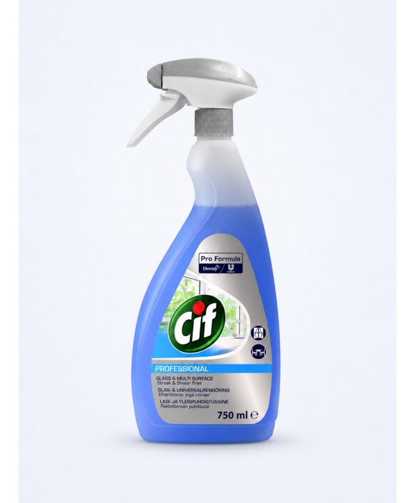 Cif Professional 750 ml – Detergent pentru Geamuri și Suprafețe Dure, cu Tehnologie ONT