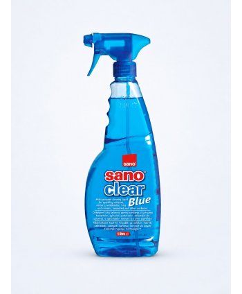 Sano Clear Blue 1L – Detergent Profesional pentru Geamuri și Suprafețe Lucioase