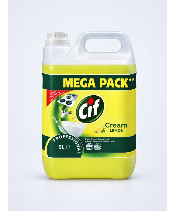 Cif Professional Cream Lemon 5L – Crema Universală pentru Suprafețe Strălucitoare și Curățenie Impecabilă Cif Professional Cream Lemon 5L – Crema Universală pentru Suprafețe Strălucitoare și Curățenie Impecabilă