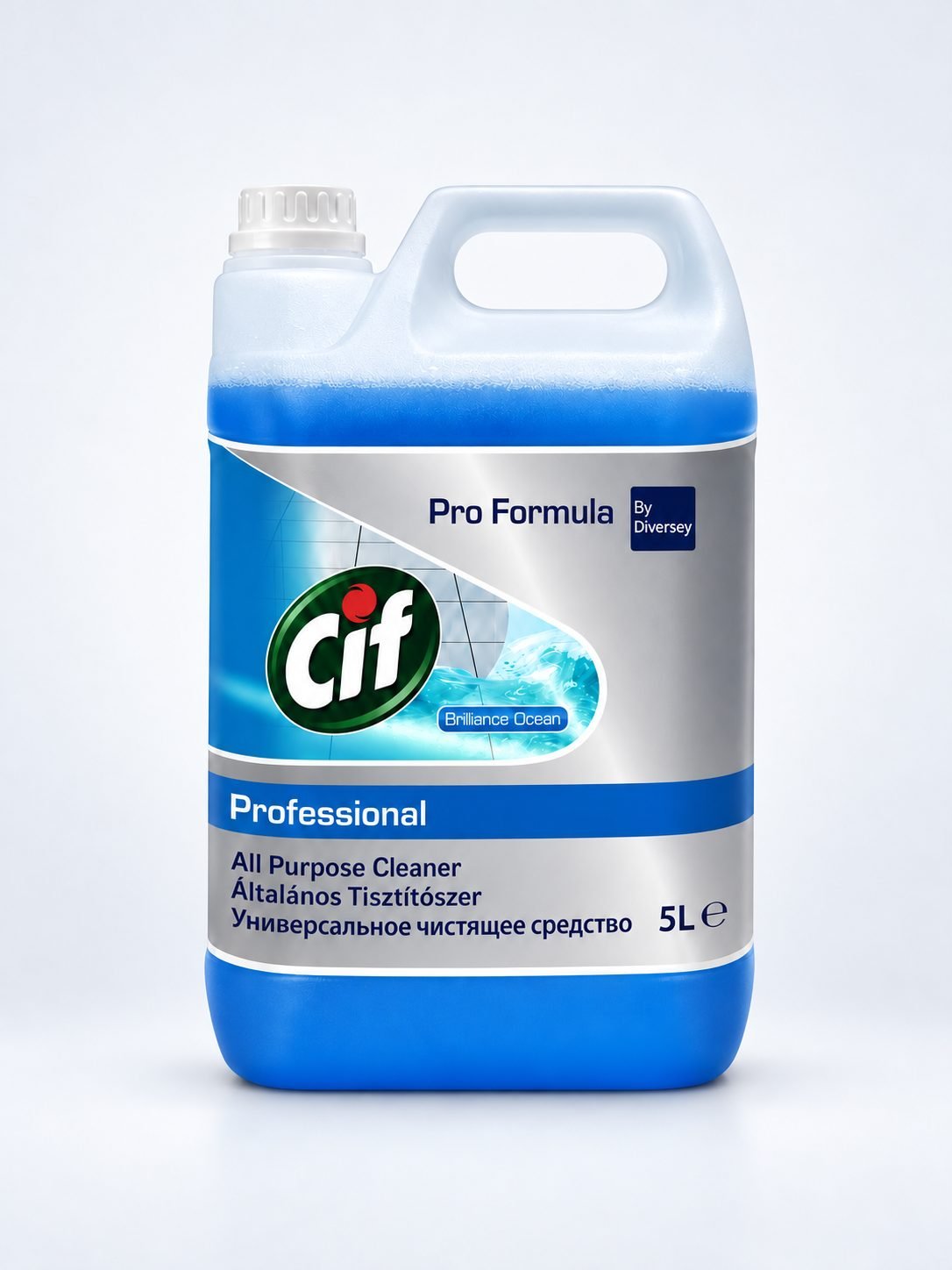 Cif Professional Brilliance Ocean 5L – Detergent Universal fără Clătire pentru Curățenie Impecabilă