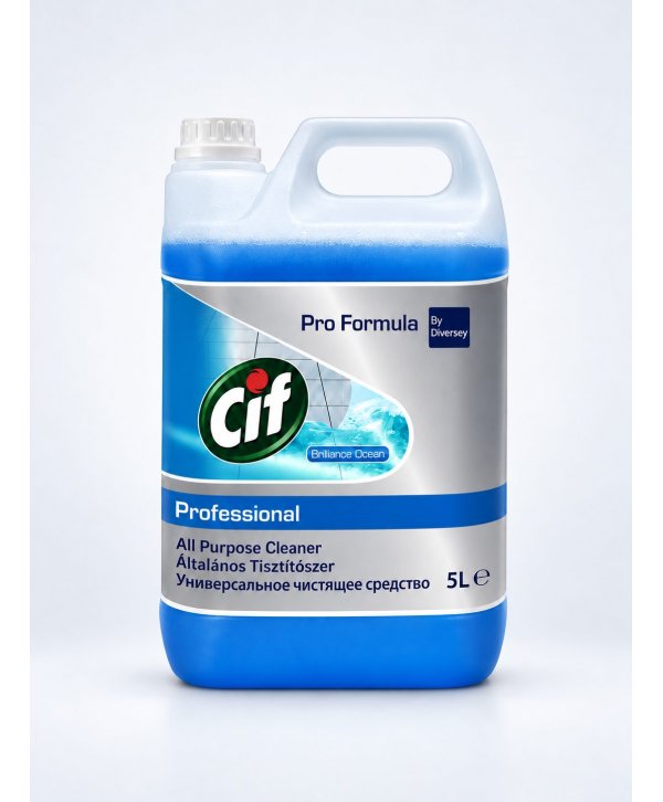Cif Professional Brilliance Ocean 5L – Detergent Universal fără Clătire pentru Curățenie Impecabilă