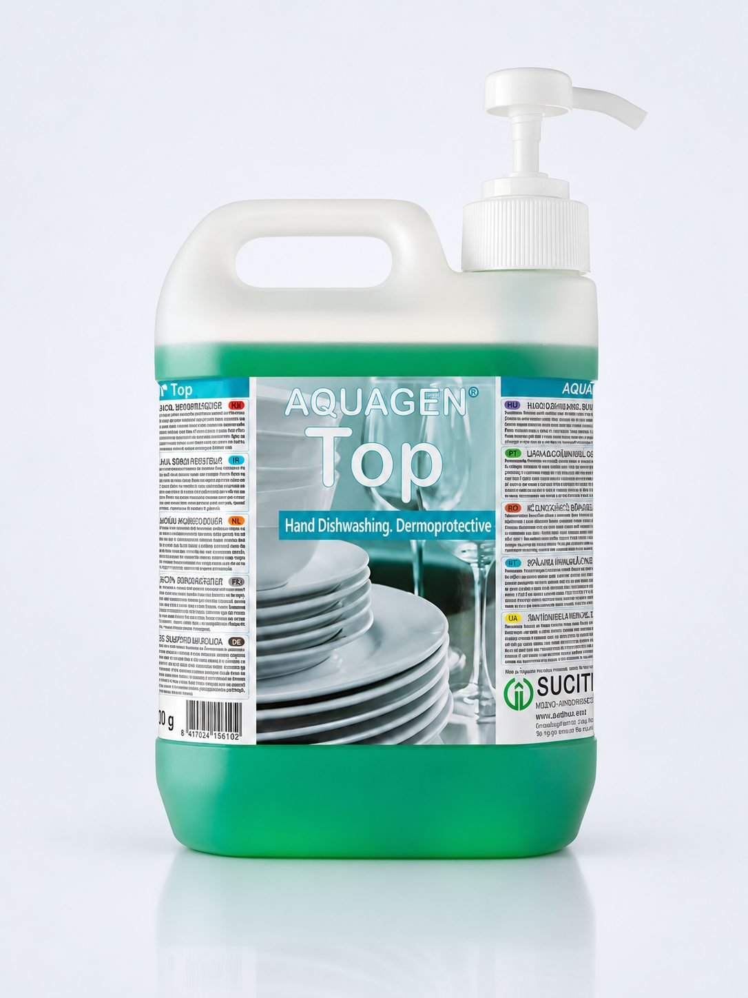 Aquagen Top 2L – Detergentul Profesional Dermoprotectiv pentru Vase Impecabil de Curate