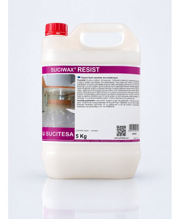 Suciwax Resist 5 L – Emulsie Antiderapantă cu Poliuretan pentru Pardoseli Lavabile