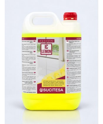 Aquagen IC Lemon – Detergent Profesional pentru Pardoseli cu Bio-Alcool și Parfum Revigorant de Lămâie