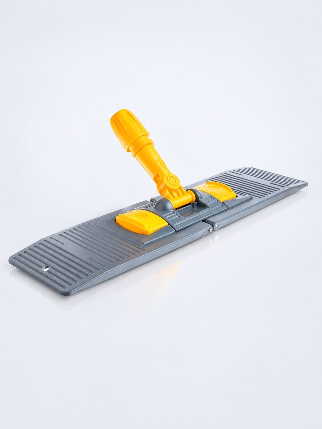 Suport mop plat profesional 50 cm, cu buzunare, galben – Performanță și igienă optimizată