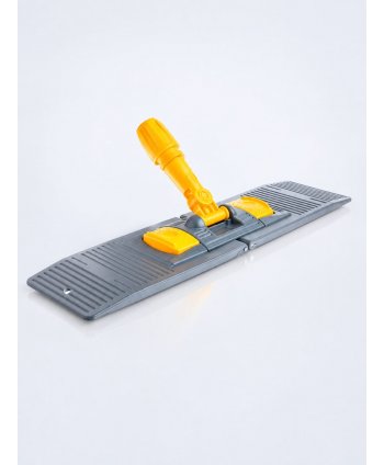 Suport mop plat profesional 50 cm, cu buzunare, galben – Performanță și igienă optimizată
