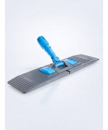 Suport mop plat profesional 50 cm, cu buzunare, albastru – Performanță și igienă optimizată