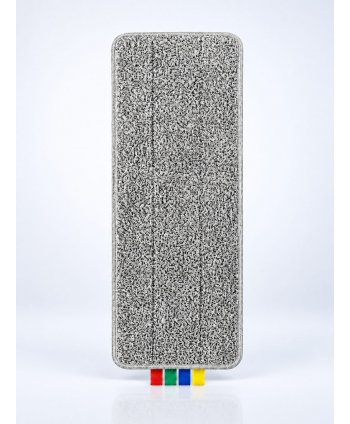 Mop plat din microfibră cu scai Velcro și etichete pe culori