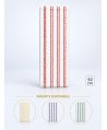 Mop profesional plat 50 cm din microfibră cu dungi roșii, urechi și buzunare, pentru toalete