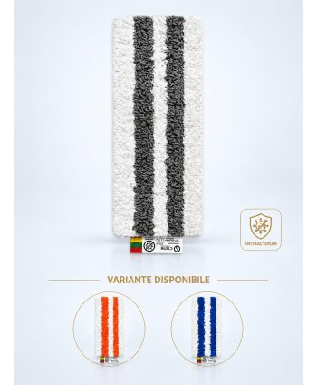 Mop plat antibacterian gri cu scai Velcro și codul culorilor pentru spitale