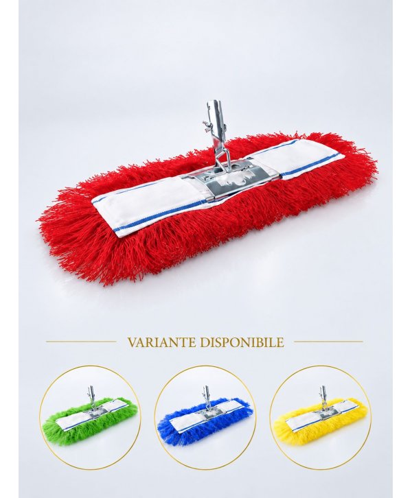 Sistem Profesional pentru Lustruire in Zone cu Risc Ridicat – Mop Antistatic din Acryl + Suport Metalic, 40 cm Sistem Profesional pentru Lustruire in Zone cu Risc Ridicat – Mop Antistatic din Acryl + Suport Metalic, 40 cm