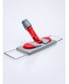 Suport metalic pentru mop plat profesional 40 cm, cu buzunare, roșu – Durabilitate și eficiență pentru spații sanitare