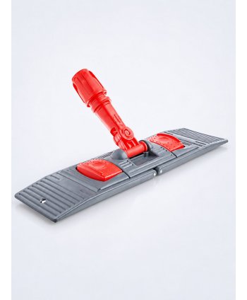 Suport mop plat profesional cu buzunare, 40 cm, roșu – Compatibil sistem B4, rotire 360°, igienă garantată