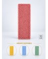 Mop profesional plat roșu 50 cm din microfibră, cu urechi și buzunare, pentru toalete