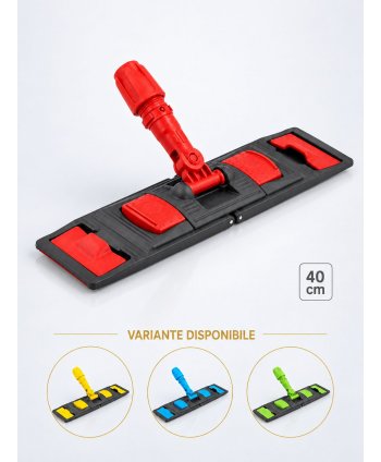 Suport mop profesional plat roșu 40 cm, fixare cu urechi, pentru toalete