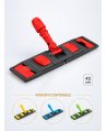 Suport mop profesional plat roșu 40 cm, fixare cu urechi, pentru toalete