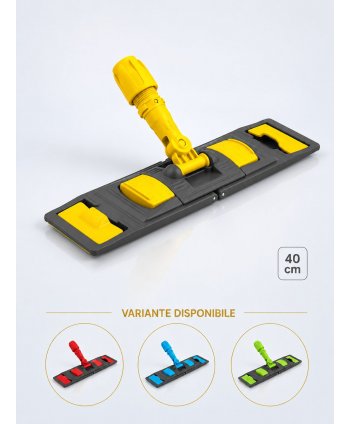 Suport mop profesional plat galben 40 cm, fixare cu urechi, pentru lavoare