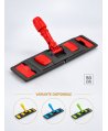 Suport mop profesional plat roșu 50 cm, fixare cu urechi, pentru toalete