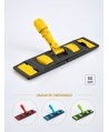 Suport mop profesional plat galben 50 cm, fixare cu urechi, pentru bai, vestiare