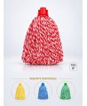 Mop cu fire lungi profesional roșu din microfibră, 150 g, pentru toalete