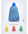 Mop cu fire lungi profesional albastru din microfibră, 150 g, pentru birouri