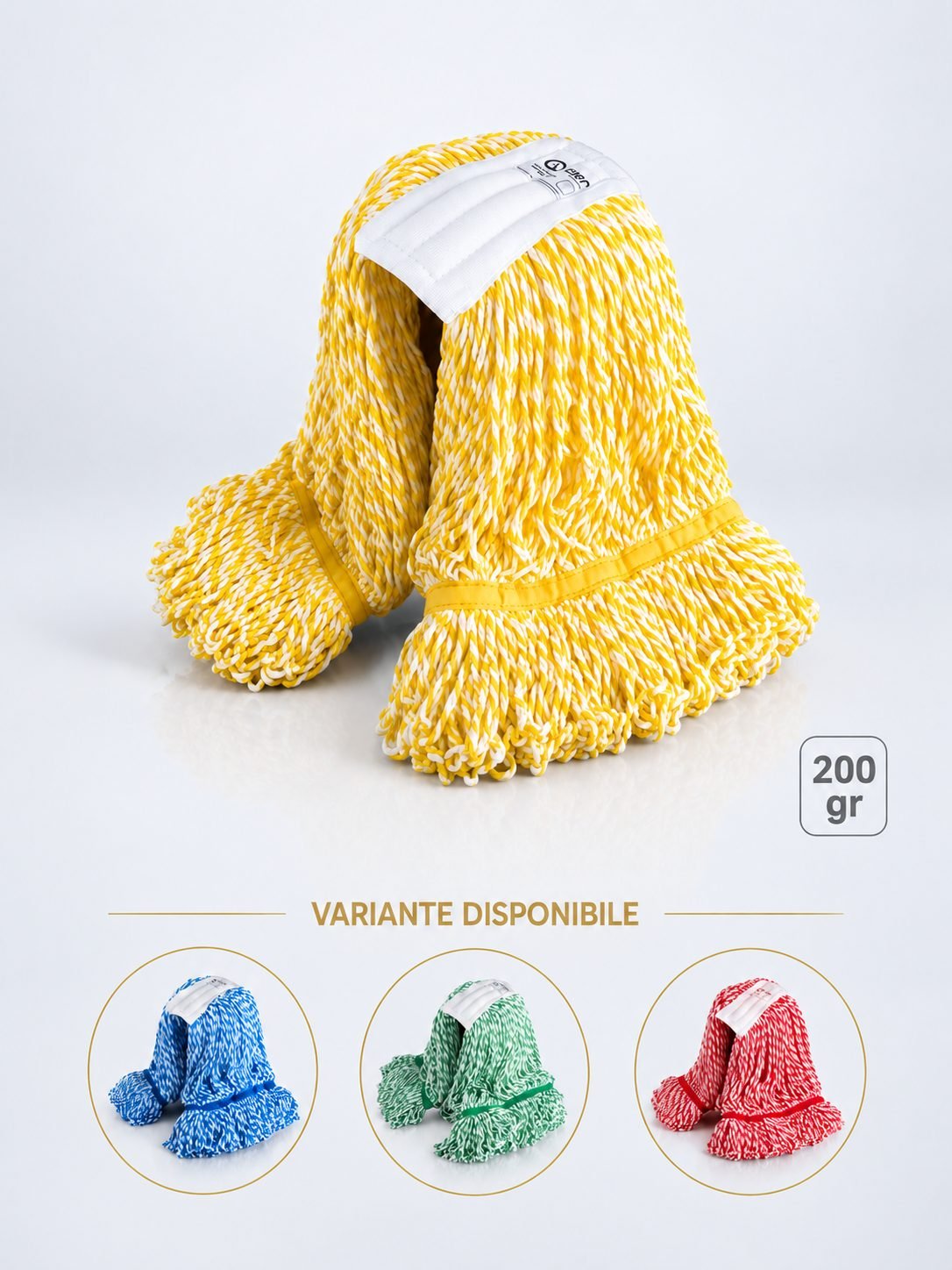 Mop Kentucky galben din microfibră, 200 g, pentru lavoare