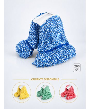 Mop Kentucky albastru din microfibră, 200 g, pentru birouri