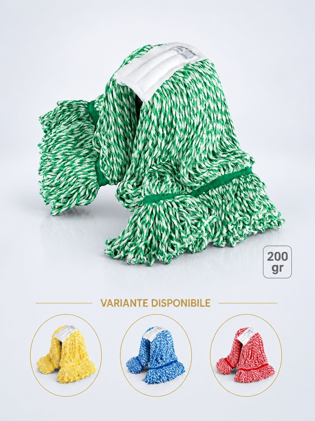 Mop Kentucky verde din microfibră, 200 g, pentru bucătării