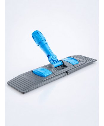 Suport mop plat profesional cu buzunare, 40 cm, albastru – Compatibil sistem B4, rotire 360°, igienă garantată