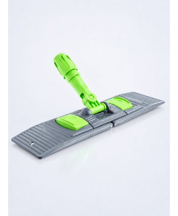 Suport mop plat profesional cu buzunare, 40 cm, verde – Compatibil sistem B4, rotire 360°, igienă garantată