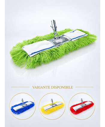 Sistem Profesional pentru Lustruire in Zone Alimentare – Mop Antistatic din Acryl + Suport Metalic, 40 cm