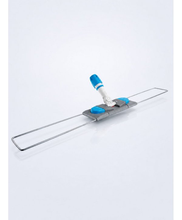 Suport metalic pentru mop plat cu buzunare, 80 cm, compatibil sistem B8, rotire 360°, conform normelor UE, albastru / gri Suport metalic pentru mop plat cu buzunare, 80 cm, compatibil sistem B8, rotire 360°, conform normelor UE, albastru / gri
