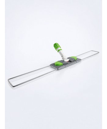 Suport metalic pentru mop plat cu buzunare, 80 cm, compatibil sistem B8, rotire 360°, conform normelor UE, verde / gri