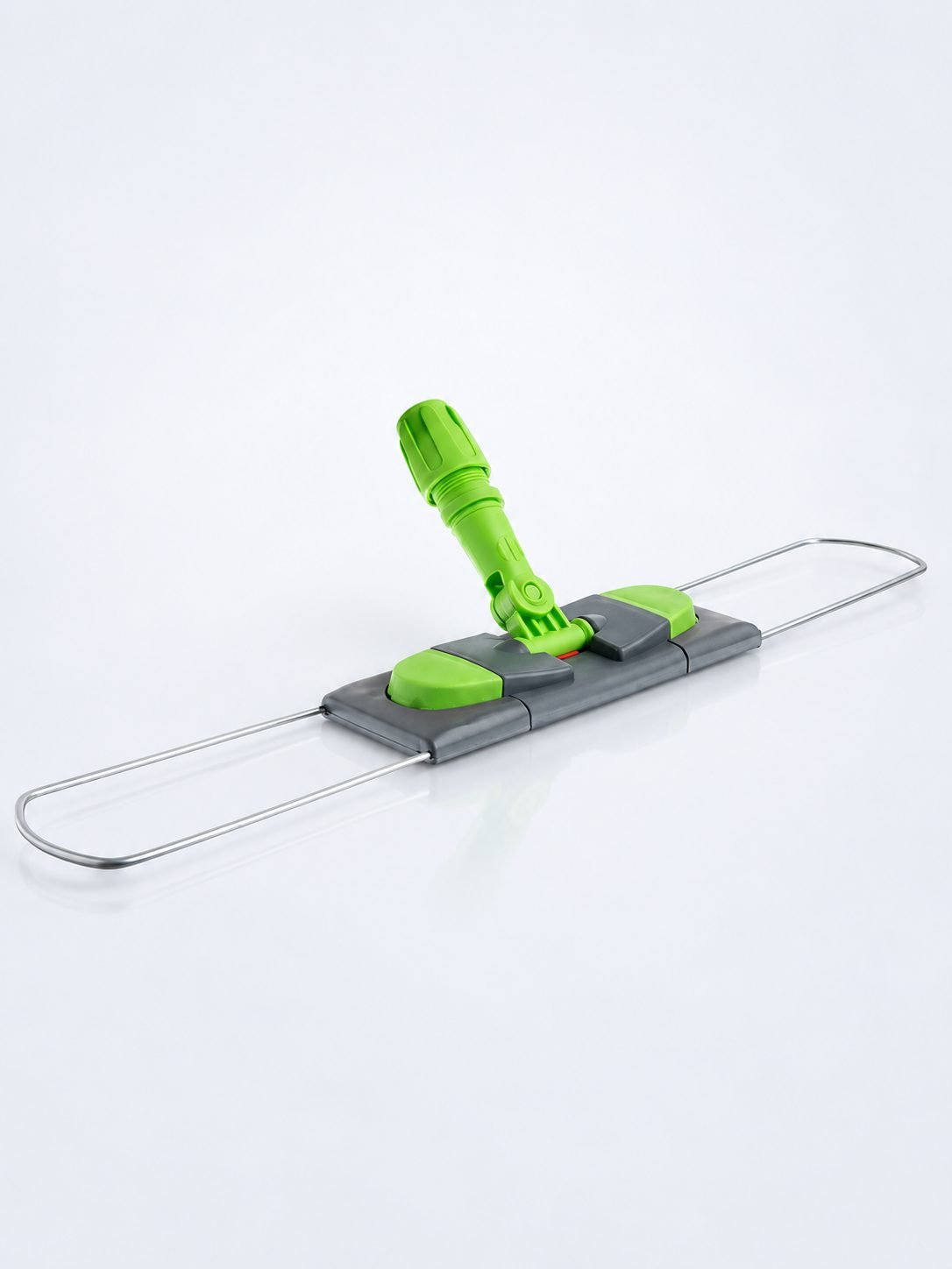 Suport metalic pentru mop plat cu buzunare, 60 cm, compatibil sistem B6, rotire 360°, conform normelor UE, verde / gri