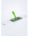 Suport metalic pentru mop plat cu buzunare, 60 cm, compatibil sistem B6, rotire 360°, conform normelor UE, verde / gri