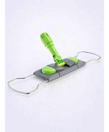 Suport metalic pentru mop plat cu buzunare, 50 cm, compatibil sistem B5, rotire 360°, conform normelor UE, verde / gri