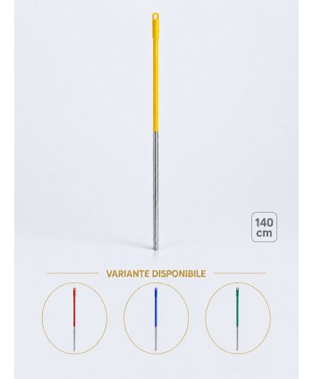 Mâner profesional galben din aluminiu 140 cm pentru mop, pentru lavoare