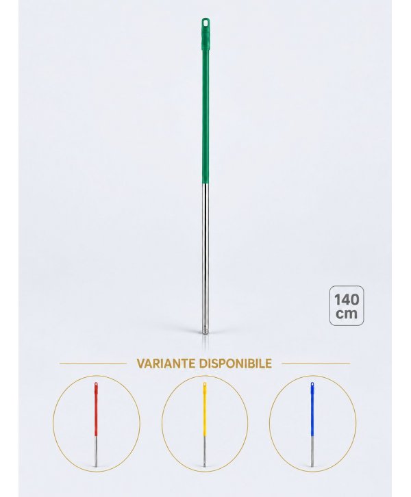 Mâner profesional verde din aluminiu 140 cm pentru mop, pentru bucătării Mâner profesional verde din aluminiu 140 cm pentru mop, pentru bucătării