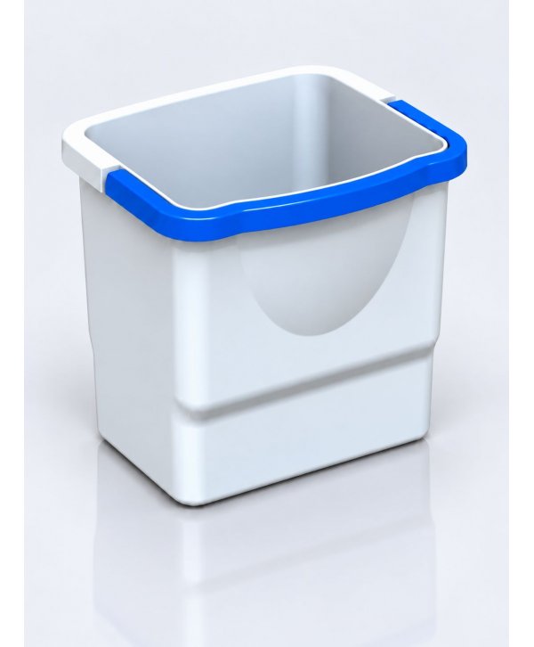 Galeata 8 litri cu maner albastru pentru carucior de curatenie Galeata 8 litri cu maner albastru pentru carucior de curatenie