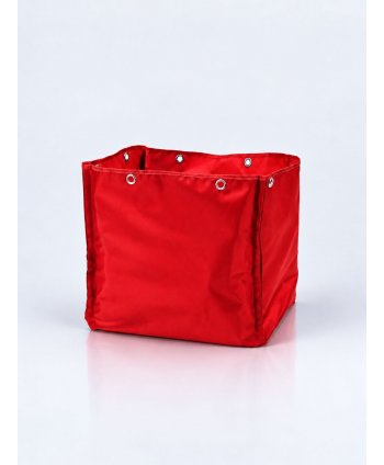 Sac textil roșu 70 litri cu deschidere largă pentru cărucior de curățenie