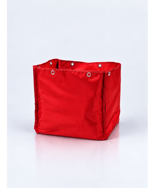 Sac textil roșu 70 litri cu deschidere largă pentru cărucior de curățenie