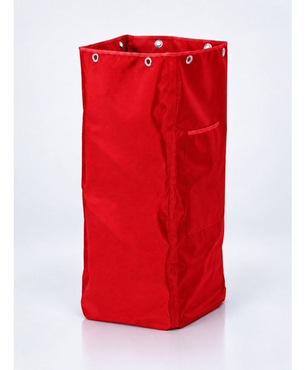Sac textil roșu 70 litri cu deschidere îngustă pentru cărucior de curățenie